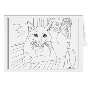 Cartão Gato de precioso na Janela