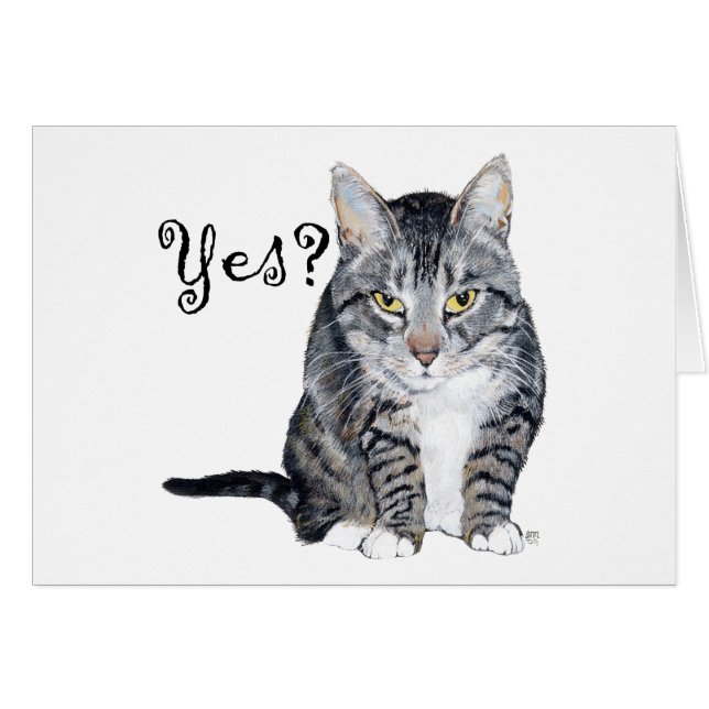 Cartão Gato de Shorthair Americano - Sim? (Frente Horizontal)
