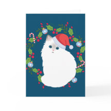 Gato de Wreath de Natal