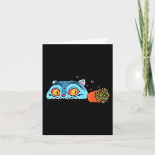 Cartão Gato Demoníaco Kawaii Anime Divertido Otaku Japonê
