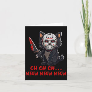 Cartão Gato Divertido Animal Filme Terror Gatinho Miau O
