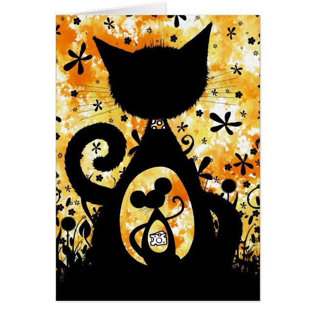 Cartão gato do Biscoito-tambor (Frente)