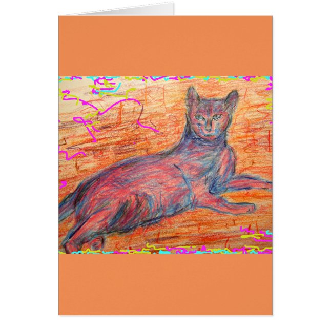 Cartão gato-do-céu (Frente)