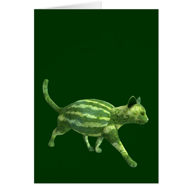 Cartão Gato do Dia da Melancia Nacional (Frente)