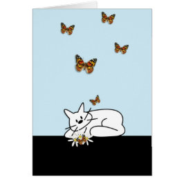 Cartão Gato do Doodle