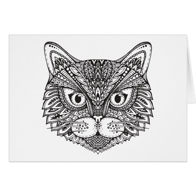 Cartão Gato do estilo (Frente Horizontal)