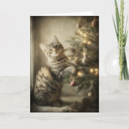 Cartão Gato Doce Natal