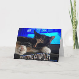 Cartão Gato Dormindo