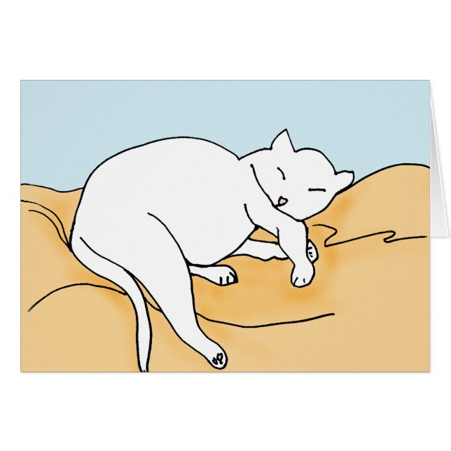 Cartão Gato Dormindo II (Frente Horizontal)