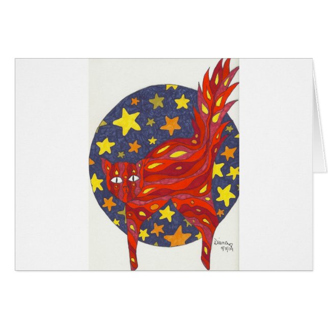 Cartão Gato dos Gatos-Firey (Frente Horizontal)