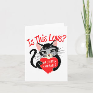 Cartão Gato É Este Amor Ou Apenas Um Coração De Cabelo De
