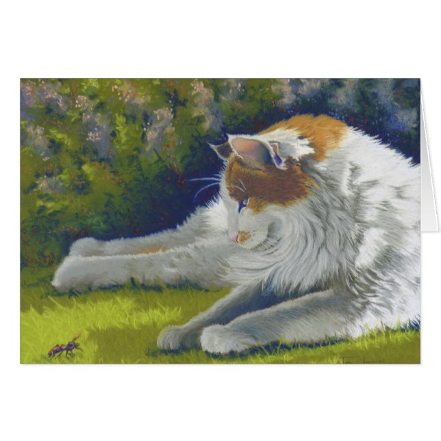 Cartão gato e inseto (Frente horizontal)