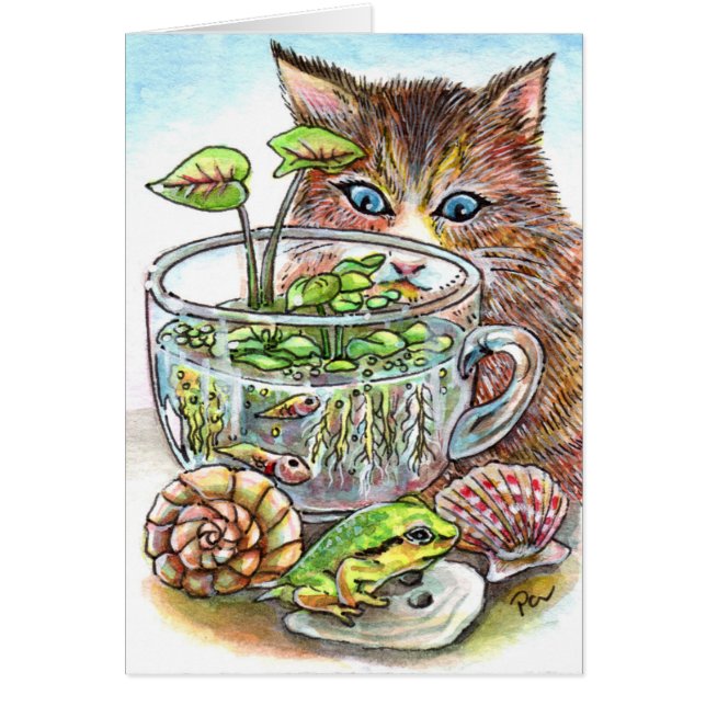 Cartão Gato e Sapo (Frente)