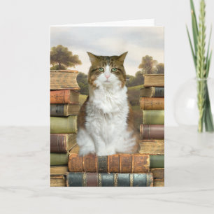 Cartão Gato em Livros