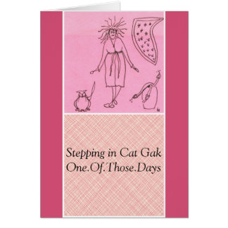 Cartão Gato engraçado Gak da deusa