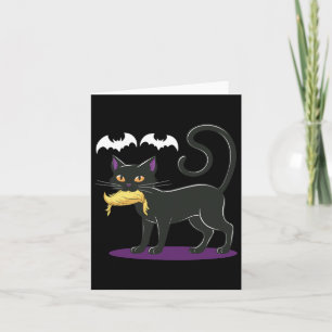 Cartão Gato Engraçado Halloween Votando Eleição Nos Eua