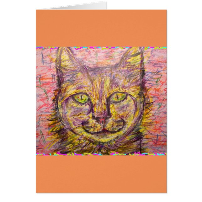 Cartão gato ensolarado (Frente)