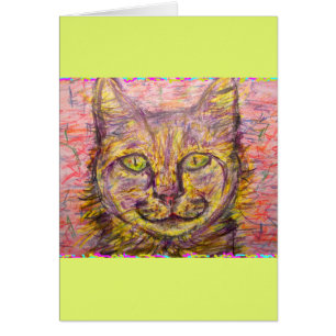 Cartão gato ensolarado