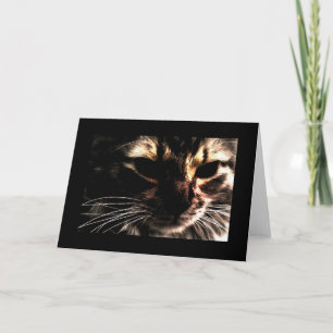 Cartão Gato fantasma com beira