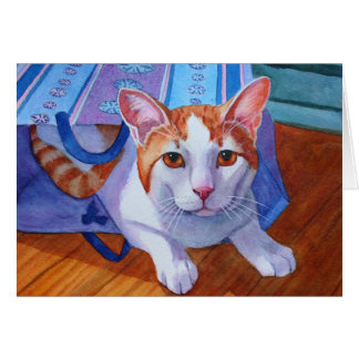 Cartão Gato fora do Saco
