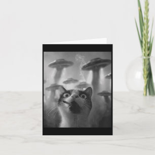 Cartão Gato Gângster Gráfico Engraçado _1
