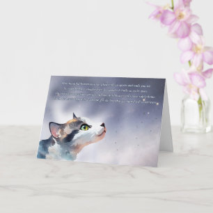 Cartão Gato Gatinho Simpatia Gatinho Memorial Perda