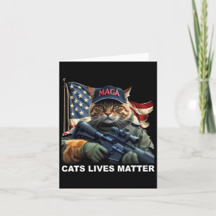 Cartão Gato Gatos Vive Problema Engraçado Trump 2024