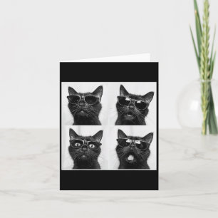 Cartão Gato Gráfico Divertido Fotocabine Selfie Divertido