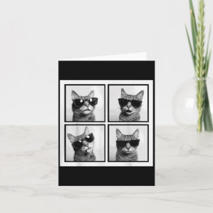 Cartão Gato Gráfico Engraçado Fotocabine Selfie Engraçado