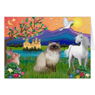Cartão Gato Himalaio Chocolate Point - Terra da Fantasia