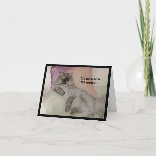 Cartão Gato Humorístico sendo um GATO (Frente)