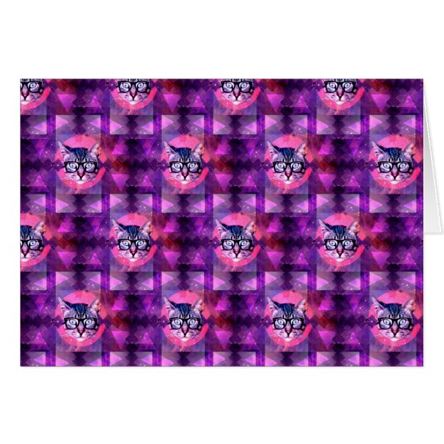 Cartão gato iluminado (Frente Horizontal)