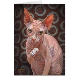 Cartão Gato Jack da esfinge de Sphynx