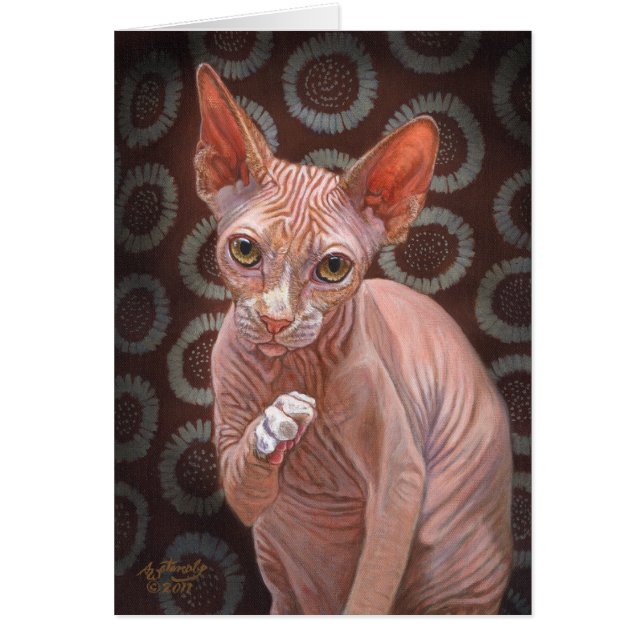 Cartão Gato Jack da esfinge de Sphynx (Frente)