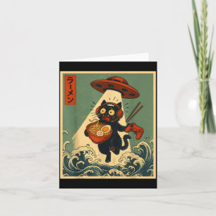 Cartão Gato jogador de anime japonês vintage engraçado Ra