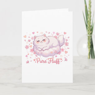 Cartão Gato Kawaii Fofo Puro Algodão