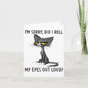 Cartão Gato Kitten Eu Espalhei Meus Olhos Em Alto, Engraç