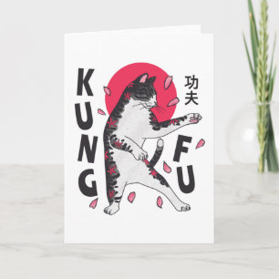 Cartão Gato Kung Fu