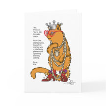 Gato Laranja Divertido Glamour Puss