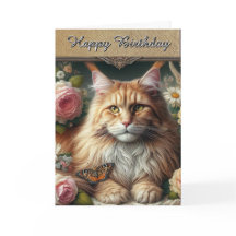 Gato Maine Coon Vintage Elegante