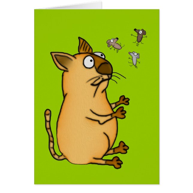 Cartão Gato malabarista (Frente)