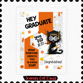 Cartão Gato Medroso Olá Graduado