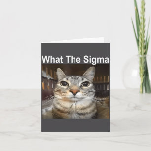 Cartão Gato Meme Engraçado Qual é o Sigma Citação de Meme