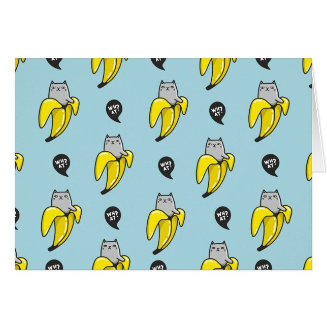 Cartão Gato na banana (Frente Horizontal)