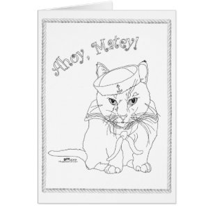 Cartão Gato Náutico