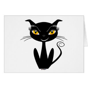 Cartão Gato Negro Whimsso