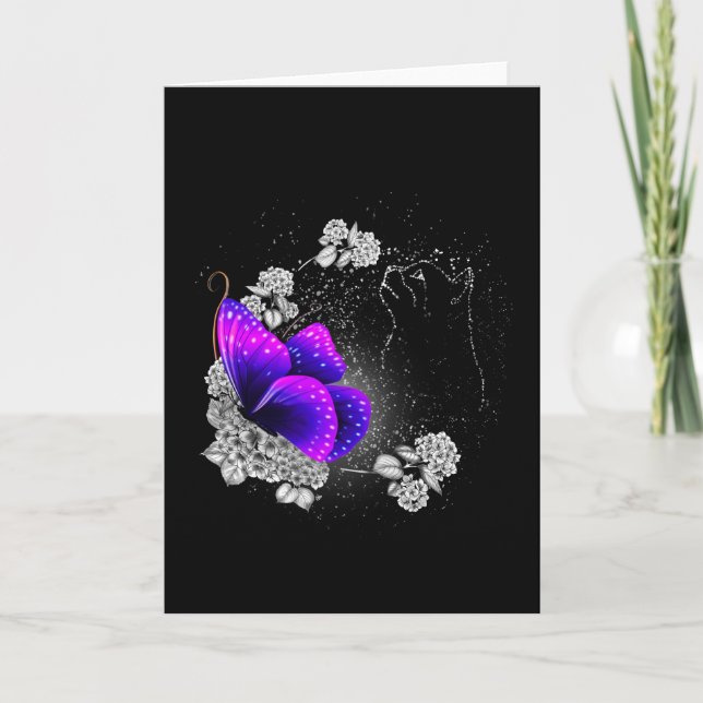 Cartão Gato No Tema Memorial Dos Animais Do Céu (Frente)