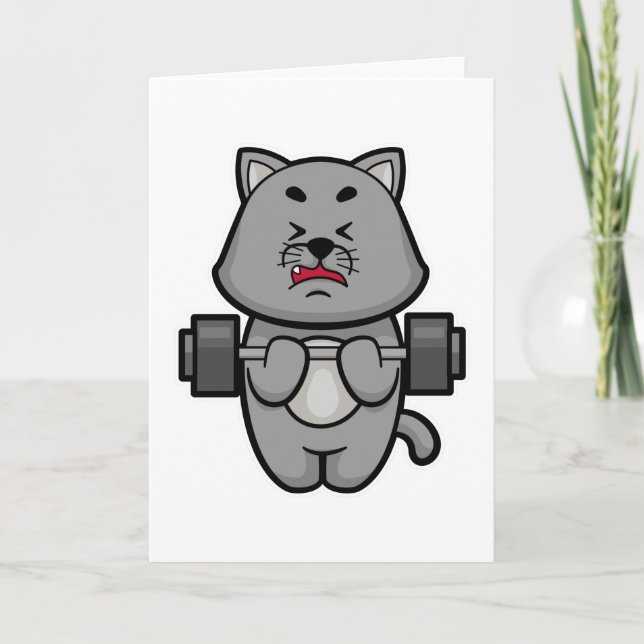 Cartão Gato no treino de Bíceps com Barra (Frente)