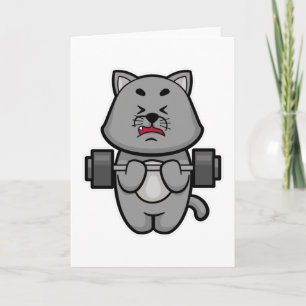 Cartão Gato no treino de Bíceps com haltere