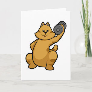 Cartão Gato no treino do ombro com Dumbbell